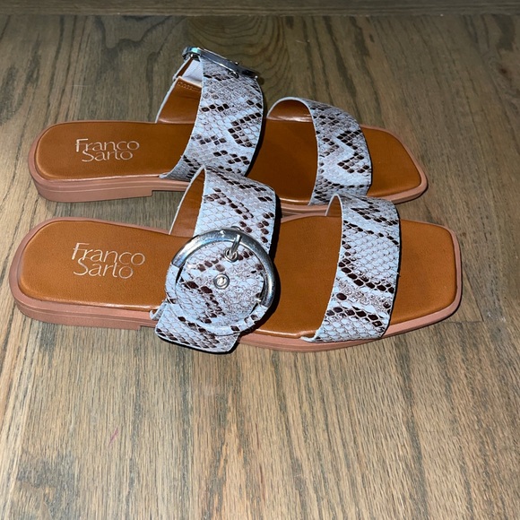 Franco Sarto Merris Snakeskin Slide Sandal - Picture 3 of 8